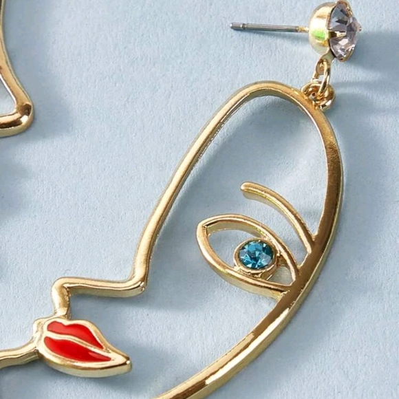 Male & Female Half Face Earrings - Picture 2 of 2